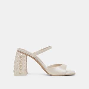 NEW DOLCE VITA women's jemmy pearl heels in vanilla silk